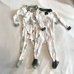 Burt’s Bees Baby Boy Zip Up Footed Pajamas